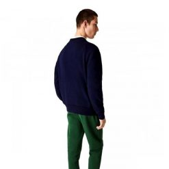 Bluza bez kaptura Męska Lacoste Ciemnoniebieski. Niebieskie bluzy męskie Lacoste, m, bez wzorów, sportowe, bez ramiączek, bez kaptura. W wyprzedaży za 430.40 zł.