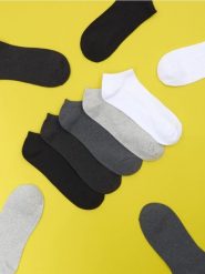 Skarpetki 5 pack - szary. Szare skarpety męskie Sinsay, bez wzorów. Za 9.99 zł.