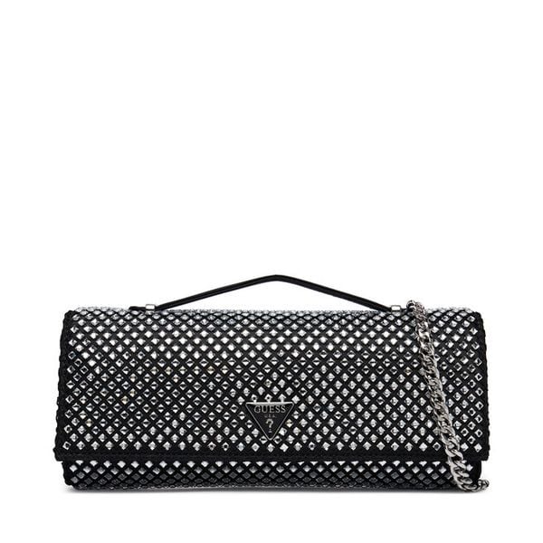 Torebka Guess. Czarne torebki do ręki damskie Guess, z aplikacjami, bez dodatków. Za 349.99 zł.