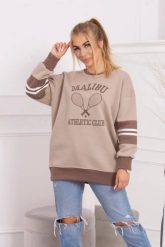 Bluza ocieplana Malibu ciemno beżowy+mocca. Brązowe bluzy damskie KESI, l, bez wzorów, z bawełny, bez ramiączek, bez kaptura. Za 218.51 zł.