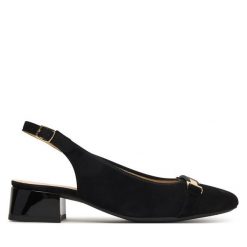 Czółenka Ara. Czarne czółenka damskie Ara, bez wzorów, bez obcasa, bez zapięcia. Za 589.99 zł.