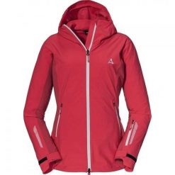 Kurtka damska Schoffel Miara Softshell. Czerwone kurtki sportowe damskie Schöffel, na zimę, l, bez wzorów, z softshellu, bez ramiączek, bez kaptura, narciarskie. Za 515.00 zł.