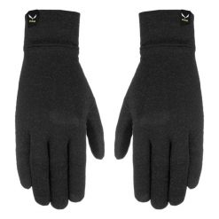 Rękawiczki unisex Salewa CRISTALLO LINER czarne 00-0000028214_0910 r XL. Czarne rękawiczki męskie Salewa, na zimę, bez wzorów, ze skóry. Za 159.09 zł.