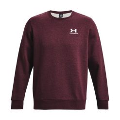 Bluza fitness męska Under Armour Essential Fleece Crew. Czerwone bluzy męskie Under Armour, m, bez wzorów, sportowe, bez ramiączek, bez kaptura. Za 179.99 zł.