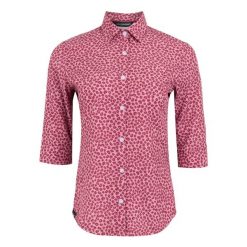 Damska Lekka Koszula W Kwiaty Kinnis. Czerwone koszule damskie Regatta, bez wzorów, sportowe, bez kołnierzyka, bez ramiączek. Za 70.99 zł.