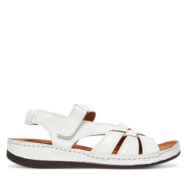 Sandały Comfortabel. Białe sandały damskie Comfortabel, bez wzorów, bez obcasa, na płaskiej podeszwie, bez zapięcia. Za 199.99 zł.