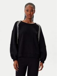 TWINSET Bluza 252LI2MCC Czarny Regular Fit. Czarne bluzy damskie Twinset, m, bez wzorów, z bawełny, bez ramiączek, bez kaptura. Za 819.99 zł.