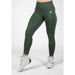 Legginsy sportowe damskie Neiro Bezszwowe. Fioletowe legginsy damskie GORILLA WEAR, l, bez wzorów, na fitness i siłownię. Za 212.00 zł.