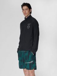 Kurtka z dresu Hummel Court. Czarne kurtki męskie Hummel, l, bez wzorów, z dresówki, eleganckie, bez kaptura. Za 188.95 zł.