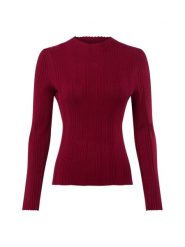 Marie Lund sweter z koronkowej dzianiny Kobiety czerwony, XXL. Czerwone swetry nierozpinane damskie Marie Lund, uniwersalny, bez wzorów, z dzianiny, bez kołnierzyka, bez ramiączek. Za 199.95 zł.
