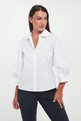 Koszula damska popelinowa Biana JOOP!. Koszule damskie JOOP!, xs, bez wzorów, bez kołnierzyka, bez ramiączek. Za 629.00 zł.