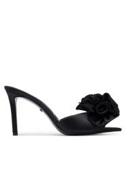 Aldo Klapki Maleficientmule 14008305 Czarny. Czarne klapki damskie Aldo, bez wzorów, z materiału, bez obcasa, bez zapięcia. Za 449.99 zł.