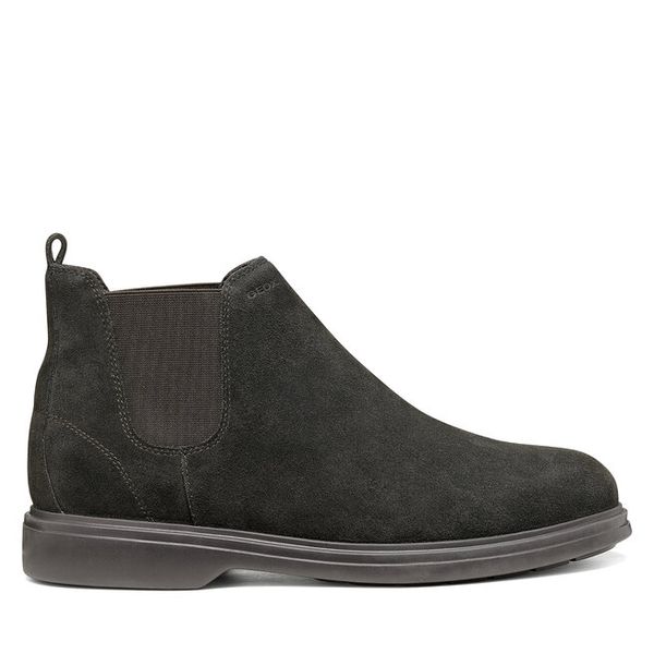 Sztyblety Geox. Brązowe botki męskie Geox, bez wzorów, bez obcasa, bez zapięcia. Za 569.99 zł.