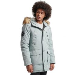 Parka Superdry Everest. Niebieskie parki męskie Superdry, na zimę, bez wzorów, bez kołnierzyka, bez kaptura. Za 843.15 zł.