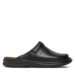 Klapki Josef Seibel. Czarne klapki męskie Josef Seibel, bez wzorów, bez zapięcia. Za 269.99 zł.