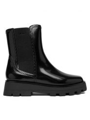 DKNY Sztyblety Sanchit K4569875 Czarny. Czarne botki damskie DKNY, bez wzorów, ze skóry, bez obcasa, na płaskiej podeszwie, bez zapięcia. Za 439.99 zł.