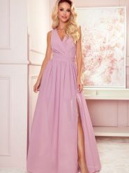 Sukienka Model Justine 362-3 Powder Pink - Numoco. Różowe sukienki damskie Numoco, l, bez wzorów, z elastanu, wizytowe, bez kołnierzyka, plus size, bez ramiączek, maxi. Za 597.23 zł.