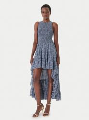 MICHAEL Michael Kors Sukienka letnia MS6836FKMN Granatowy Regular Fit. Niebieskie sukienki damskie MICHAEL Michael Kors, na lato, l, bez wzorów, z syntetyku, bez kołnierzyka, bez ramiączek. Za 1,119.00 zł.