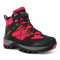 Buty trekkingowe damskie Samaris III. Czerwone obuwie trekkingowe damskie Regatta, z gumy, bez zapięcia. Za 266.49 zł.