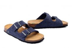 DR. BRINKMANN 220068-05 blau, klapki męskie. Niebieskie klapki męskie Dr. Brinkmann, bez wzorów, bez zapięcia. Za 186.92 zł.