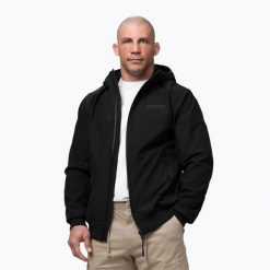 Kurtka męska Pitbull Roscoe Softshell. Czarne kurtki męskie PITBULL, m, bez wzorów, z elastanu, bez kaptura. Za 289.99 zł.