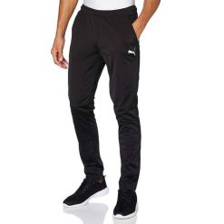 Spodnie sportowe męskie Puma Liga 655770-03. Czarne buty sportowe męskie Puma, m, bez wzorów, na fitness i siłownię. Za 69.90 zł.