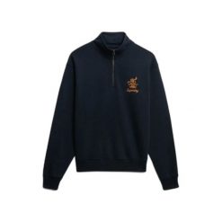 Bluza damska z zamkiem 1/2 Superdry Country Club Crest. Niebieskie bluzy damskie Superdry, bez wzorów, eleganckie, bez ramiączek, bez kaptura. Za 332.10 zł.