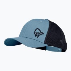 Czapka z daszkiem NORRONA Snap Back Trucker Mesh. Niebieskie czapki damskie NORRONA, bez wzorów, z bawełny, eleganckie. Za 199.99 zł.