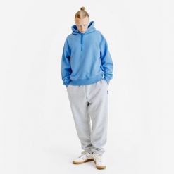 Bluza z kapturem męska Elementals. Niebieskie bluzy męskie Decathlon, m, bez wzorów, z bawełny, casualowe, bez ramiączek, z kapturem. Za 199.99 zł.