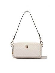 Tommy Hilfiger Torebka Th Daily Camera Bag Mono AW0AW18414 Biały. Białe listonoszki damskie Tommy Hilfiger, bez wzorów, ze skóry, bez dodatków. Za 569.99 zł.