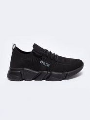 Sneakersy damskie lekkie czarne JJ274269 906. Czarne obuwie sportowe damskie BIG STAR, bez wzorów, bez zapięcia. Za 199.99 zł.