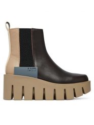 United Nude Botki Grip Chelsea LO V 1103216116 Brązowy ciemny. Brązowe botki damskie United Nude, bez wzorów, ze skóry, bez obcasa, na koturnie, bez zapięcia. Za 1,539.00 zł.