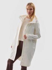 4F Parka miejska membrana 8000 damska - biała XXL. Białe parki damskie 4F, m, bez wzorów, z syntetyku, bez kaptura. W wyprzedaży za 249.99 zł.