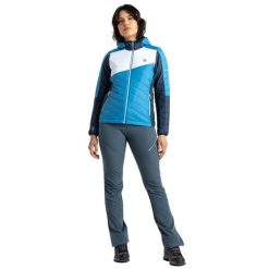 Kurtka Ocieplana Damska Ascending. Niebieskie kurtki sportowe damskie Dare 2B, xl, bez wzorów, z materiału, bez ramiączek, z kapturem, trekkingowe. Za 148.99 zł.