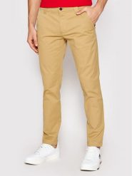 Tommy Jeans Chinosy Scanton DM0DM09595 Brązowy Slim Fit. Brązowe eleganckie spodnie męskie Tommy Jeans, bez wzorów, z bawełny. Za 269.99 zł.