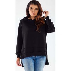 Bluza z Kieszenią Kangurką - Czarna. Czarne bluzy damskie Infinite You, l, bez wzorów, z bawełny, bez ramiączek, bez kaptura. Za 209.90 zł.