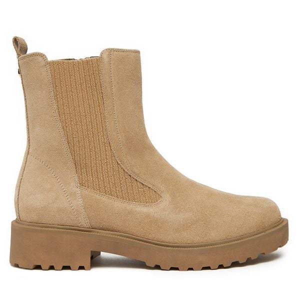 Botki Caprice. Brązowe botki damskie Caprice, bez wzorów, bez obcasa, na płaskiej podeszwie, bez zapięcia. Za 379.99 zł.