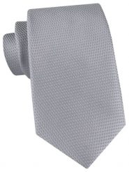 Męski Krawat - Mikrowzór, Kolor Popielaty - Angelo di Monti. Szare krawaty i muchy Angelo di Monti, bez wzorów, z tkaniny, eleganckie. Za 49.99 zł.