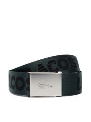 Lacoste Pasek Męski RC4104 Granatowy. Niebieskie paski męskie Lacoste, z materiału. Za 329.99 zł.