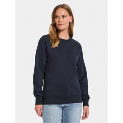 Bluza damska Didriksons Fyn. Niebieskie bluzy damskie Didriksons, l, bez wzorów, z bawełny, klasyczne, bez ramiączek, bez kaptura. Za 208.99 zł.