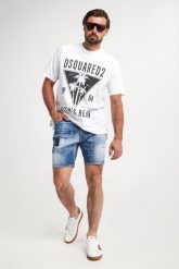 Spodenki męskie jeansowe Marine DSQUARED2. Szorty męskie Dsquared2, bez wzorów, z jeansu, marine. Za 2,149.00 zł.