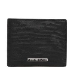 Portfel Tommy Hilfiger. Czarne portfele męskie Tommy Hilfiger, bez wzorów. Za 249.99 zł.