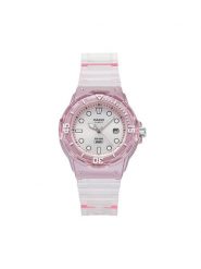 Casio Zegarek Lady Translucent LRW-200HS-4EVEF Różowy. Czerwone, analogowe zegarki damskie Casio. Za 179.99 zł.