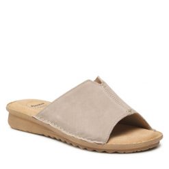 Klapki Bata. Brązowe klapki damskie Bata, bez wzorów, bez obcasa, bez zapięcia. Za 179.99 zł.