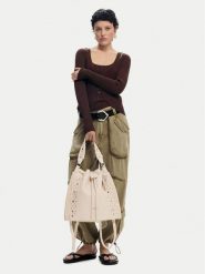 Desigual Plecak 26SAKP33 Beżowy. Brązowe plecaki damskie Desigual, bez wzorów, ze skóry. Za 489.99 zł.