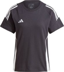 Adidas Koszulka damska adidas Tiro 24 Sweat Tee czarna IJ9955 XL. Czarne bluzki damskie Adidas, xl, bez wzorów, bez kołnierzyka, bez ramiączek. Za 111.93 zł.