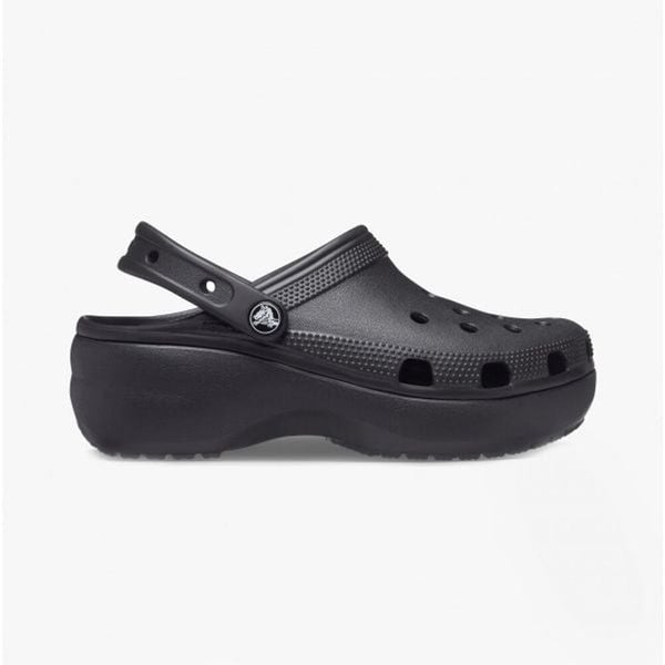 Klapki damskie Crocs CLASSIC PLATFORM CLOG. Czarne klapki damskie Crocs, bez wzorów, sportowe, bez obcasa, bez zapięcia. W wyprzedaży za 229.00 zł.