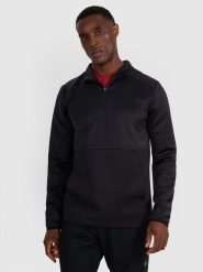 4F Bluza treningowa regular szybkoschnąca męska - czarna L. Czarne bluzy sportowe męskie 4F, l, bez wzorów, z dzianiny, bez kaptura, do biegania. Za 229.99 zł.