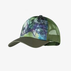 Czapka z daszkiem Unisex Buff Trucker Cap. Niebieskie czapki damskie Buff, na lato, bez wzorów, z materiału, sportowe. Za 109.99 zł.