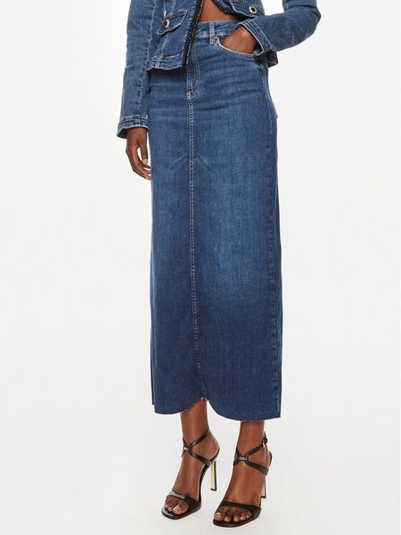 Liu Jo Spódnica jeansowa UF4105 D4811 Granatowy Regular Fit. Niebieskie spódnice damskie Liu Jo, bez wzorów, z bawełny. Za 419.99 zł.